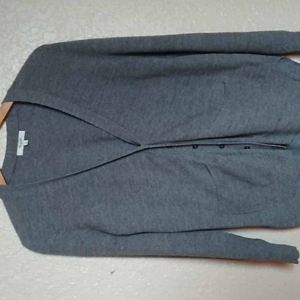 Madewell Gray Button Down Cardigan